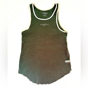 YoungLA Men’s 313 Rocket Rib Tank Top Army Green Size Large